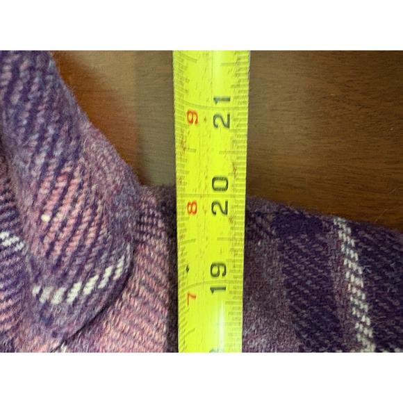 Vintage Chadwick's Wool Blazer Womens Sz 14 Boston Purple Plaid Preppy - Picture 13 of 14